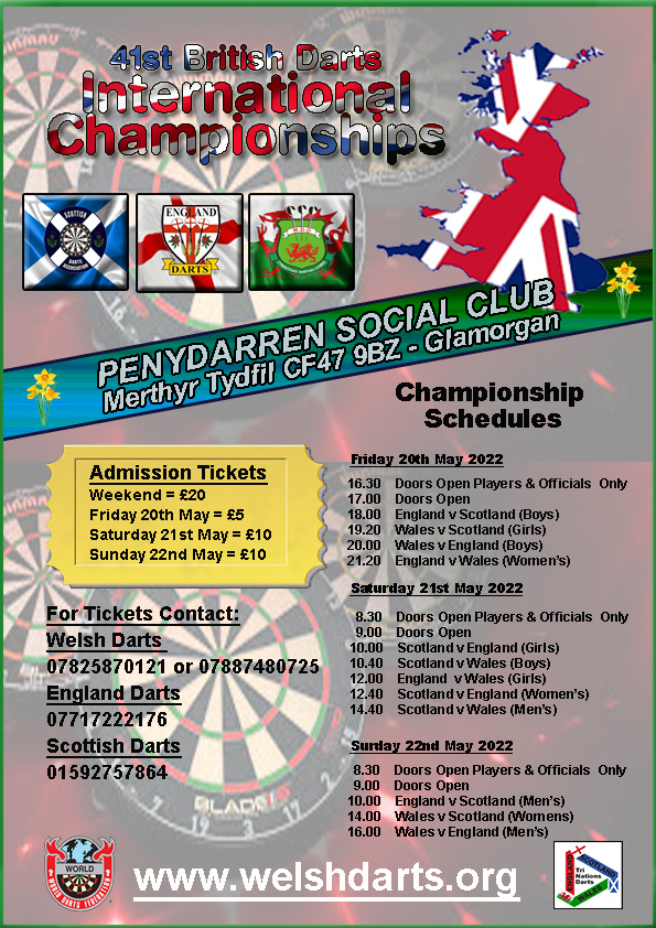 Institut fjerne garage 41st British Darts International Championships